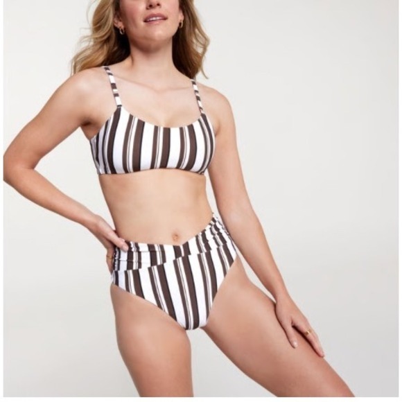 CALIA by Carrie Underwood Other - Calia Women's Swim Tie Back Bikini Top Variegated Stripe, L